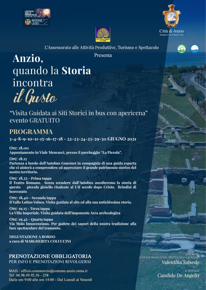 Bus Anzio storia e gusto