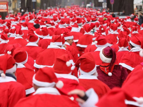 camminata dei babbi Natali