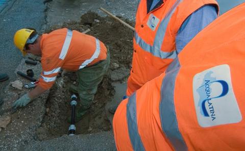 Un cantiere di Acqualatina