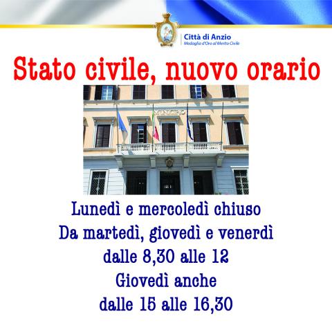 La card con i nuovi orari