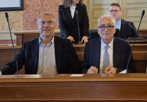 Il sindaco Aurelio Lo Fazio (a destra) e il vice Pietro Di Dionisio