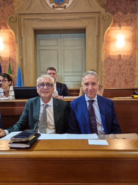 Il sindaco, Aurelio Lo Fazio, e l'assessore alla sicurezza, Catello Somma