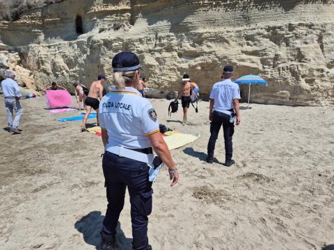 La Polizia locale all'Arco Muto