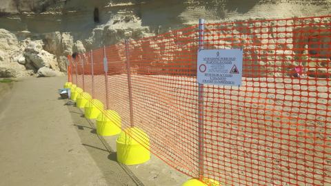 La recinzione nell'area dell'Arco Muto