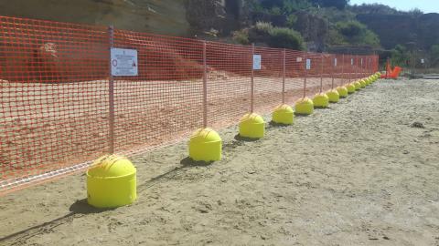 La recinzione nell'area dell'Arco Muto