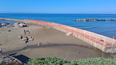 La recinzione al "molo" del Terzo
