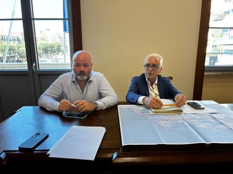 I sindaci Nicola Burrini (a sinistra) e Aurelio Lo Fazio