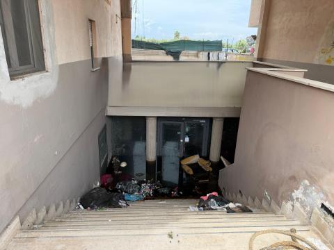 La situazione del seminterrato in viale Europa 16