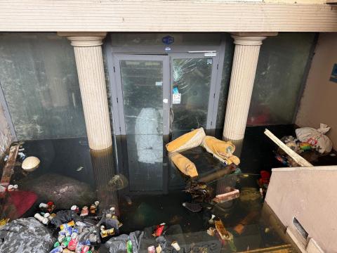 La situazione del seminterrato in viale Europa 16
