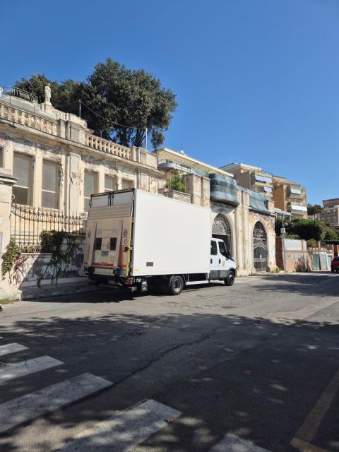 Il sopralluogo e i primi lavori al Salone Pompeiano