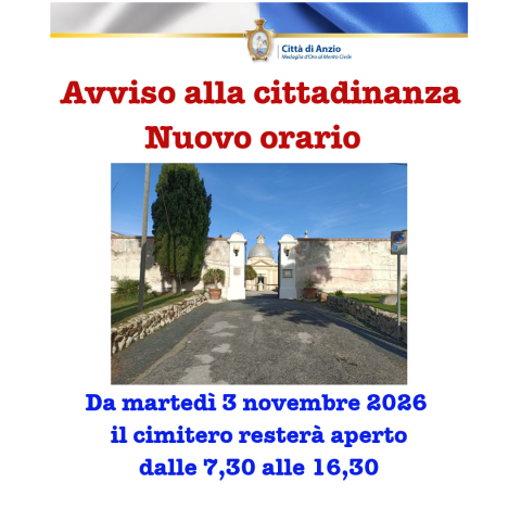 Il nuovo orario, in vigore dal 3 novembre 2026