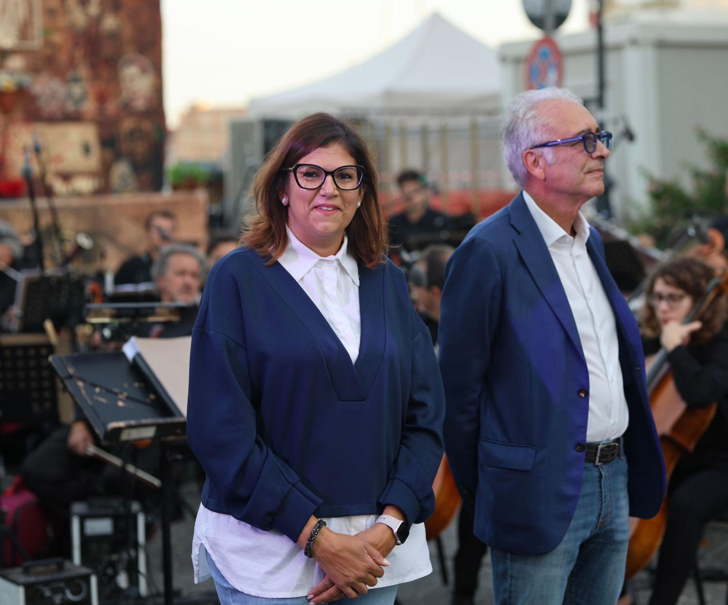 L'assessore Valentina Corrado e il sindaco Aurelio Lo Fazio