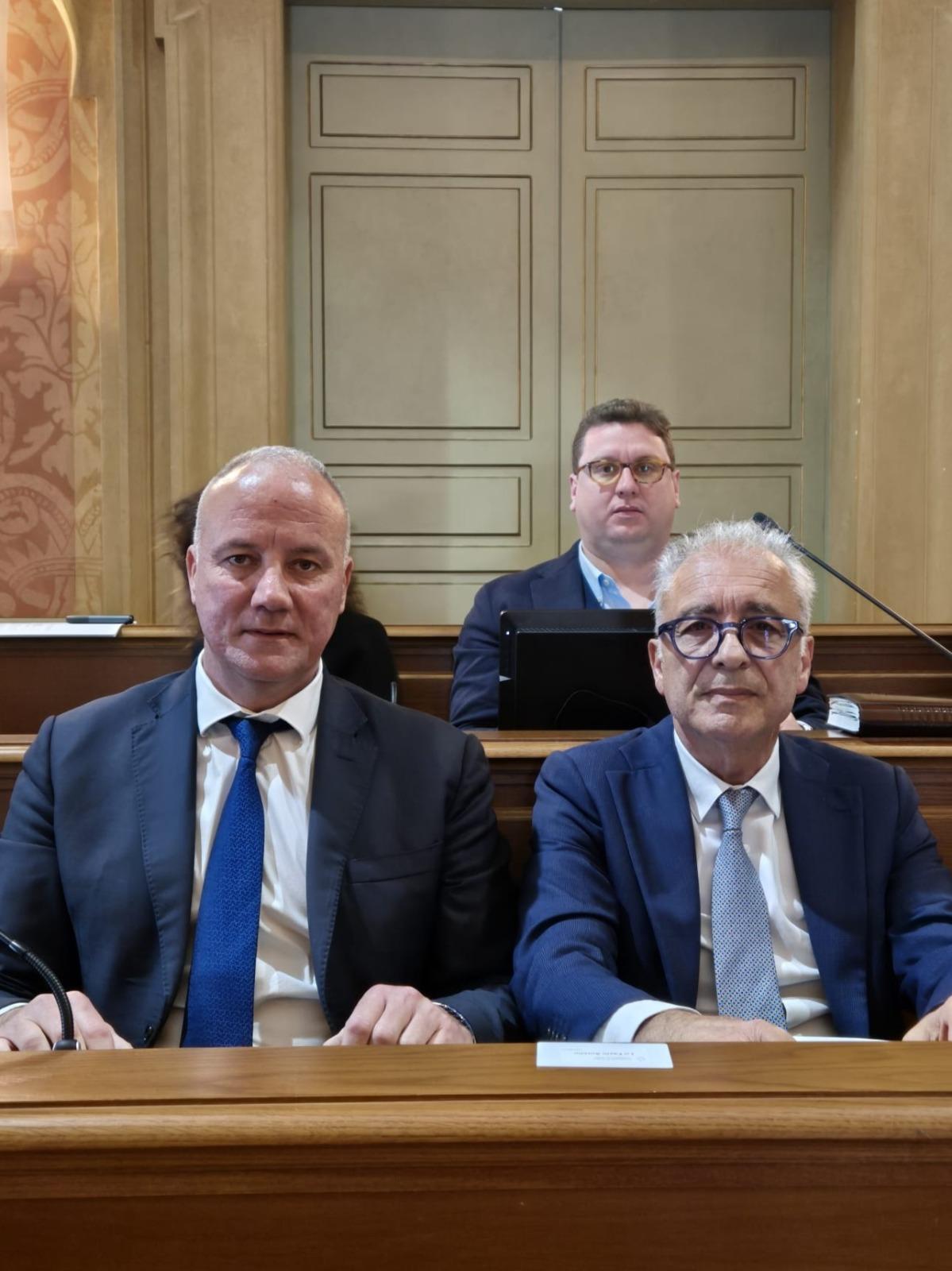 Il sindaco Aurelio Lo Fazio e l'assessore Antonino Buscemi