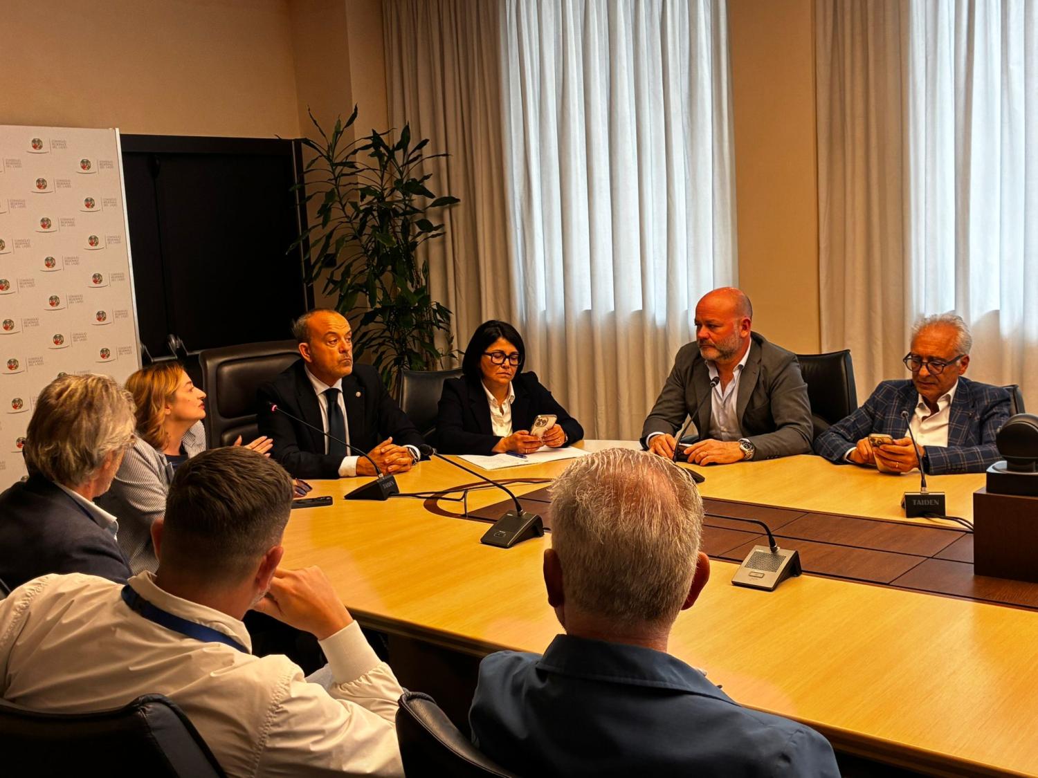 L'incontro in Regione