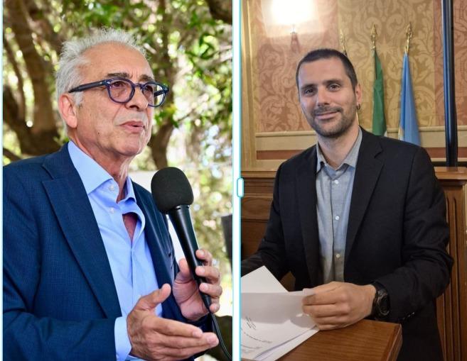 Il sindaco, Aurelio Lo Fazio, e l'assessore all'ambiente Luca Brignone