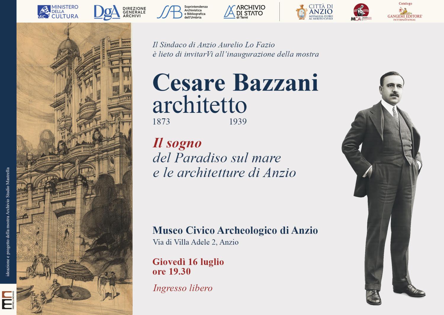 L'invito all'inaugurazione della mostra